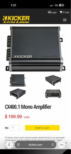 Kicker CXA400.1 Mono Amplifier