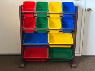 Toy bin organizer