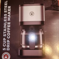 5 Cup Stainless Steel Drip Coffee Maker 