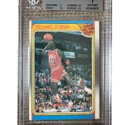 1988 Michael Jordan Fleer All Star Beckett 7