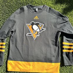 Adidas Pittsburgh Penguins NHL Jersey Black Sweater Size Medium 