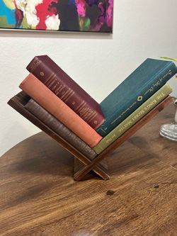 Wooden V-Shape Book Holder Stand