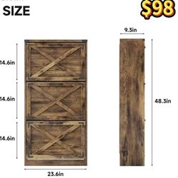 😀 24" W Farmhouse Shoe Cabinet Storage for Entryway, Freestanding Organizer with 3 Flip Drawers, Narrow Shoe Rack Cabinet with Metal Corner