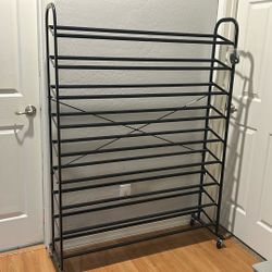 Shoe Rack Solid Black