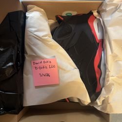 Jordan 6 Retro Infrared Salesman Size 10.5 DS