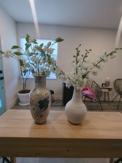 Pretty Vases with Artificial Flowers