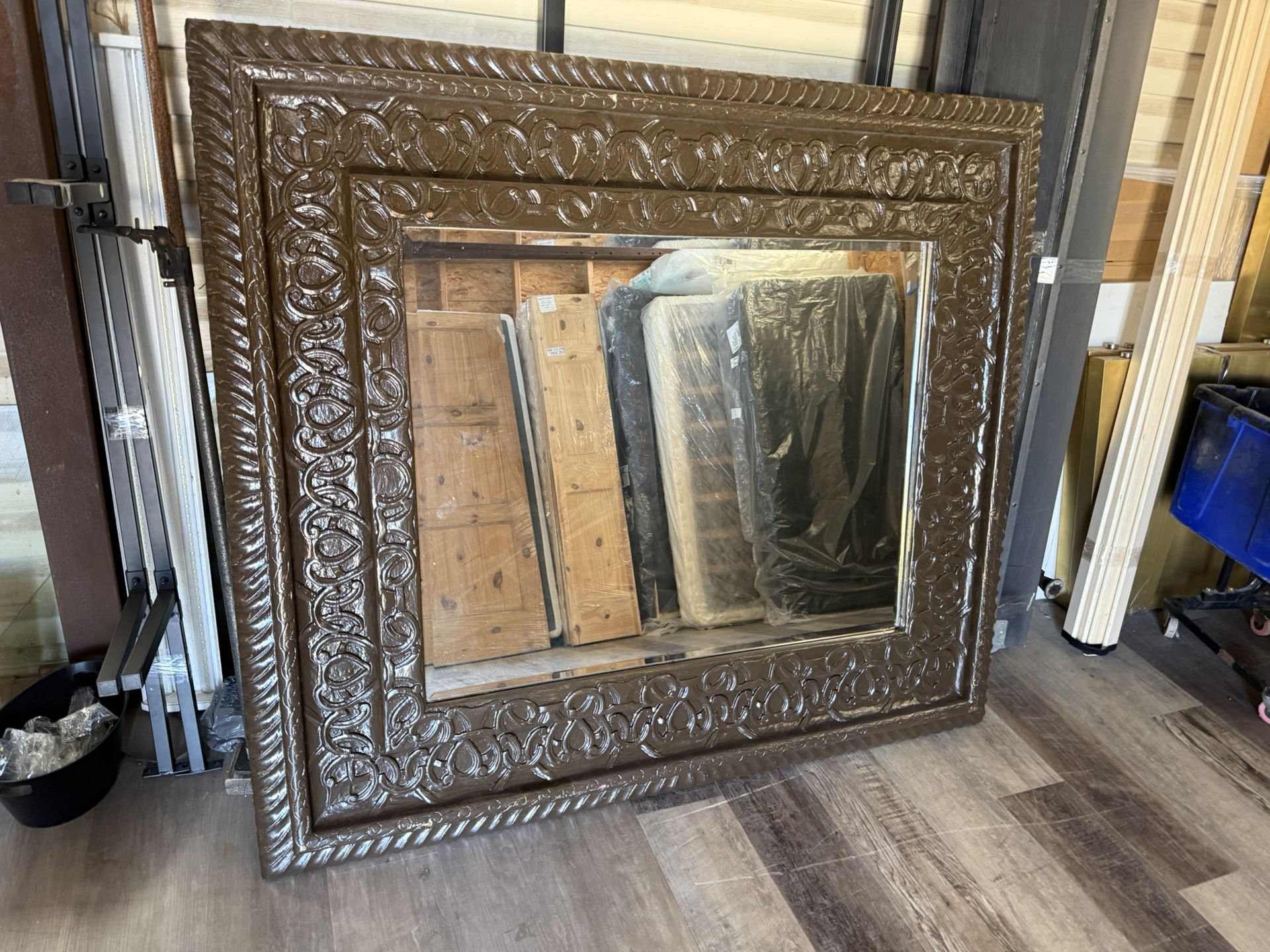 John-Richard antique wood wall mirror 51x59