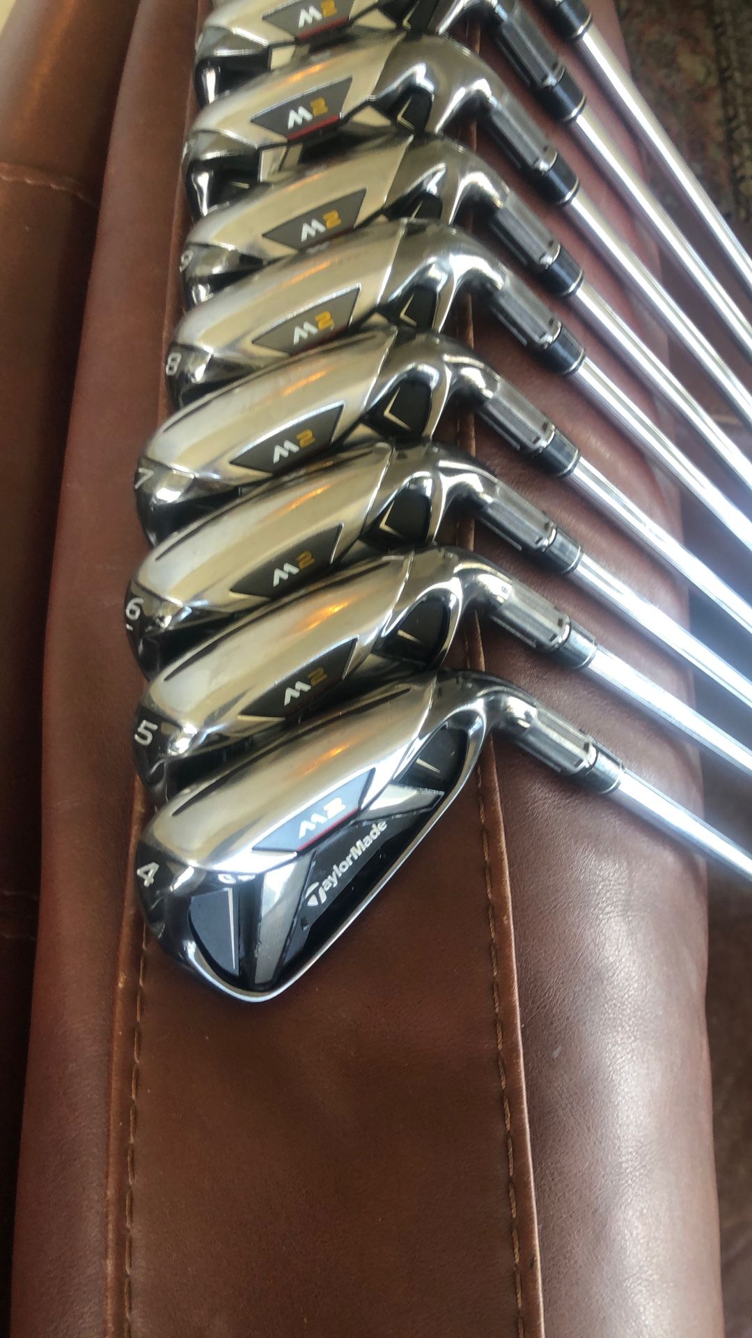 TaylorMade M2 Black Iron Set RH 4- SW 9 Clubs True Temper Reax 88 Regular Shafts