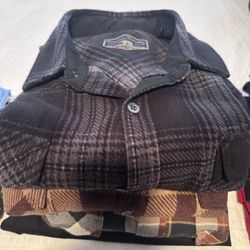 Men’s XL Clothing Bundle – Shirts, Polos, Flannels, Shorts & Jacket