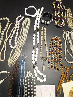 Mixed Costume Jewelry Necklace and Bracelet Lot