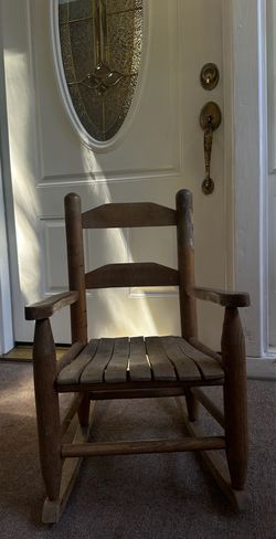 Mini wooden rocking chair