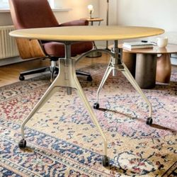 Herman Miller Bean Table Kidney Shaped Adjustable Height Desk Office Or Home