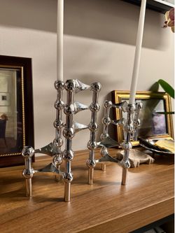 Nagel Stoff Chrome Modular Candle Holders Replicas
