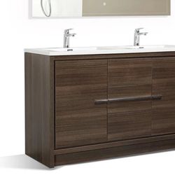 60” Bathroom Vanity With Top (freestanding)