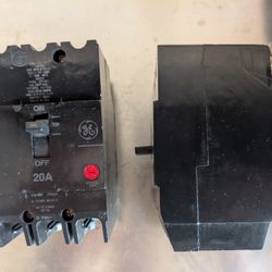 GE TEYMO2 Circuit Breaker 20A 3Pole 480-277 VAC USED!
