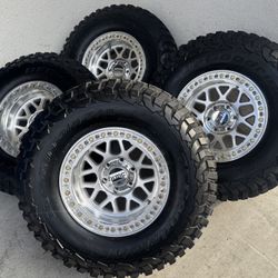 Kmc 235 Machine Beadlock 17x9 6x139.7 -38 Offset With Bfg Km3 35x12.50R17 Tires🔥🔥🔥