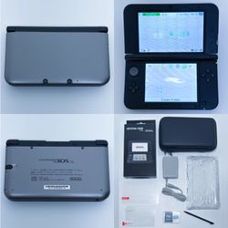 Nintendo 3DS XL Silver w 128GB Games + Accessory Bundle