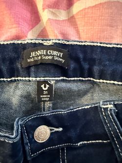 True Religion Jennie Curvy Mid Rise Super Skinny Jeans Size 31