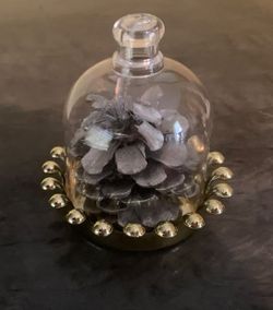 Decorative Dome with Silver Pinecone