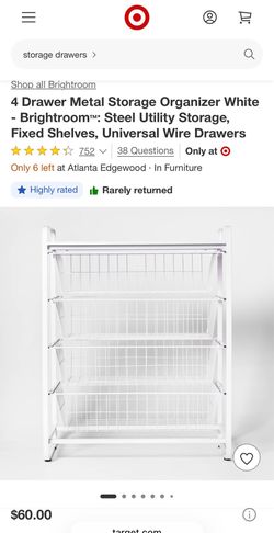 4 Drawer Metal Closet Organizer