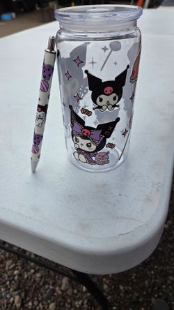 Kuromi cup and pen