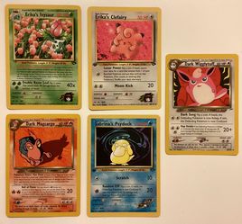 Vintage Pokémon Sabrina’s Psyduck (1st Edition), Erika’s Ivysaur/Clefairy(1st Edition), and more LP