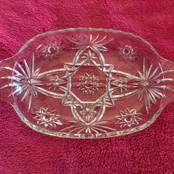 Vintage Star Of David Divided Relish Candy Dish 10” x 6” FLAWLESS!