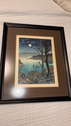 5 vintage Japanese woodblock prints