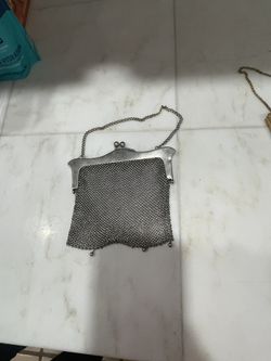 Antique Victorian German Chainmail 1909 Evening Bag