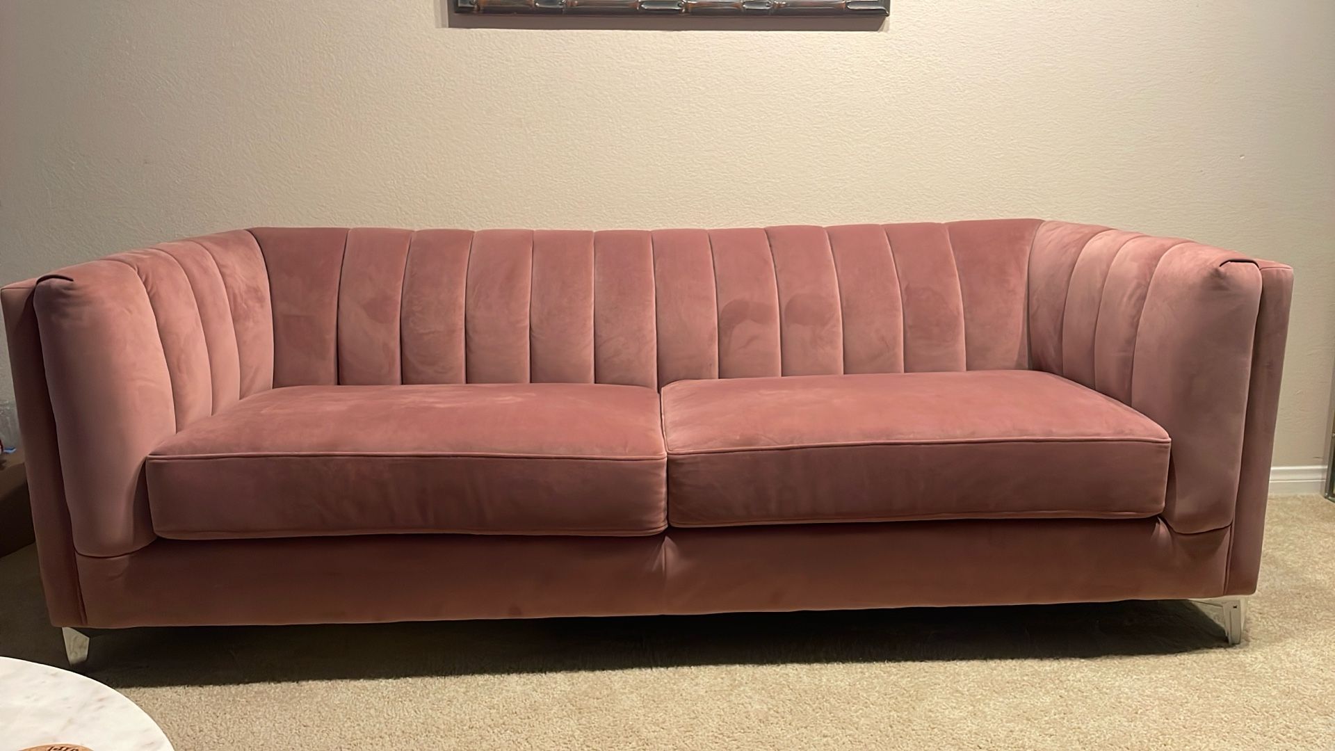 Pink Velvet Couch