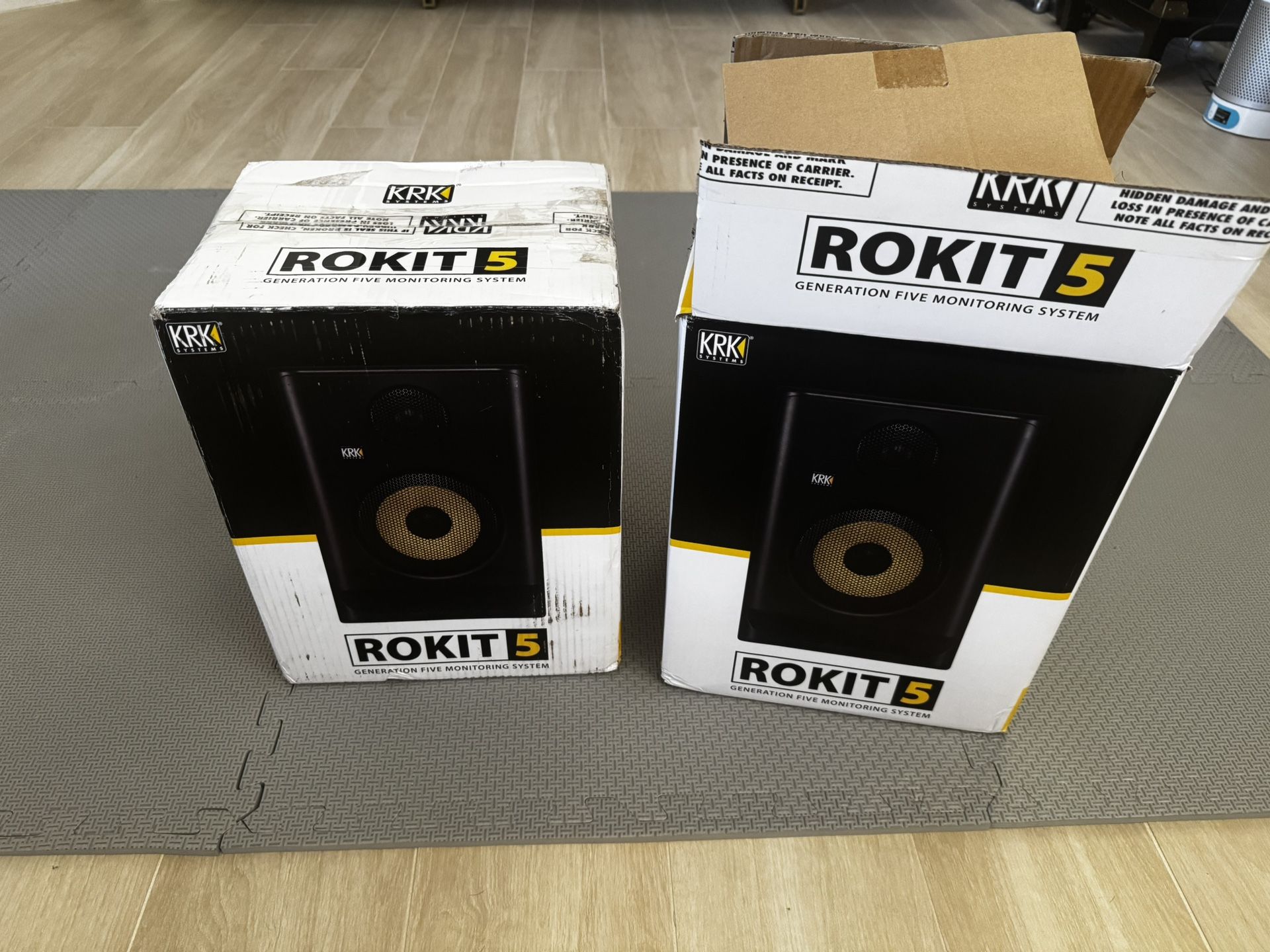 2x Pair Of KRK Rokit 5 G5 5-inch Powered Studio Monitor