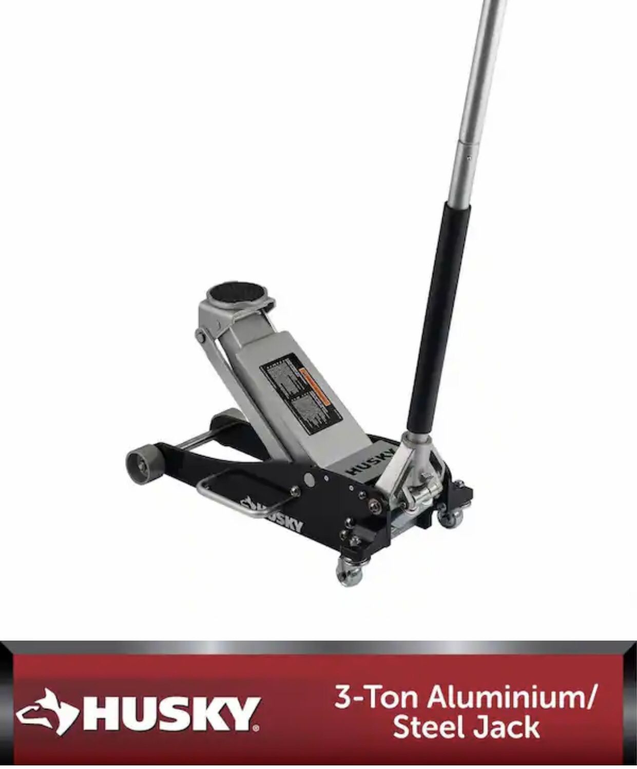 NEW IN BOX HUSKY 3 Ton Hybrid Aluminum / Steel Floor Jack !. Just $140 Dlls