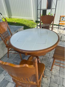 Round Dining Table Set with 4 Chairs – $225 OBO