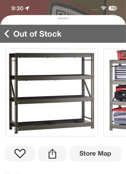 Husky 4-Shelf Metal Industrial Duty Freestanding Garage Storage Shelving Unit in Army Green (77 in. W x 72 in. H x 24 in. D)