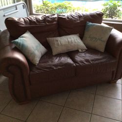 Leather Sofa And Love Seat 