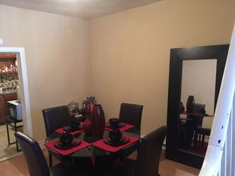 Dining room set 350 everything included table chairs plates and mats