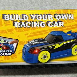 Build Your Own Racing Car toy set (26 pcs, light & sound, ages 3+) 