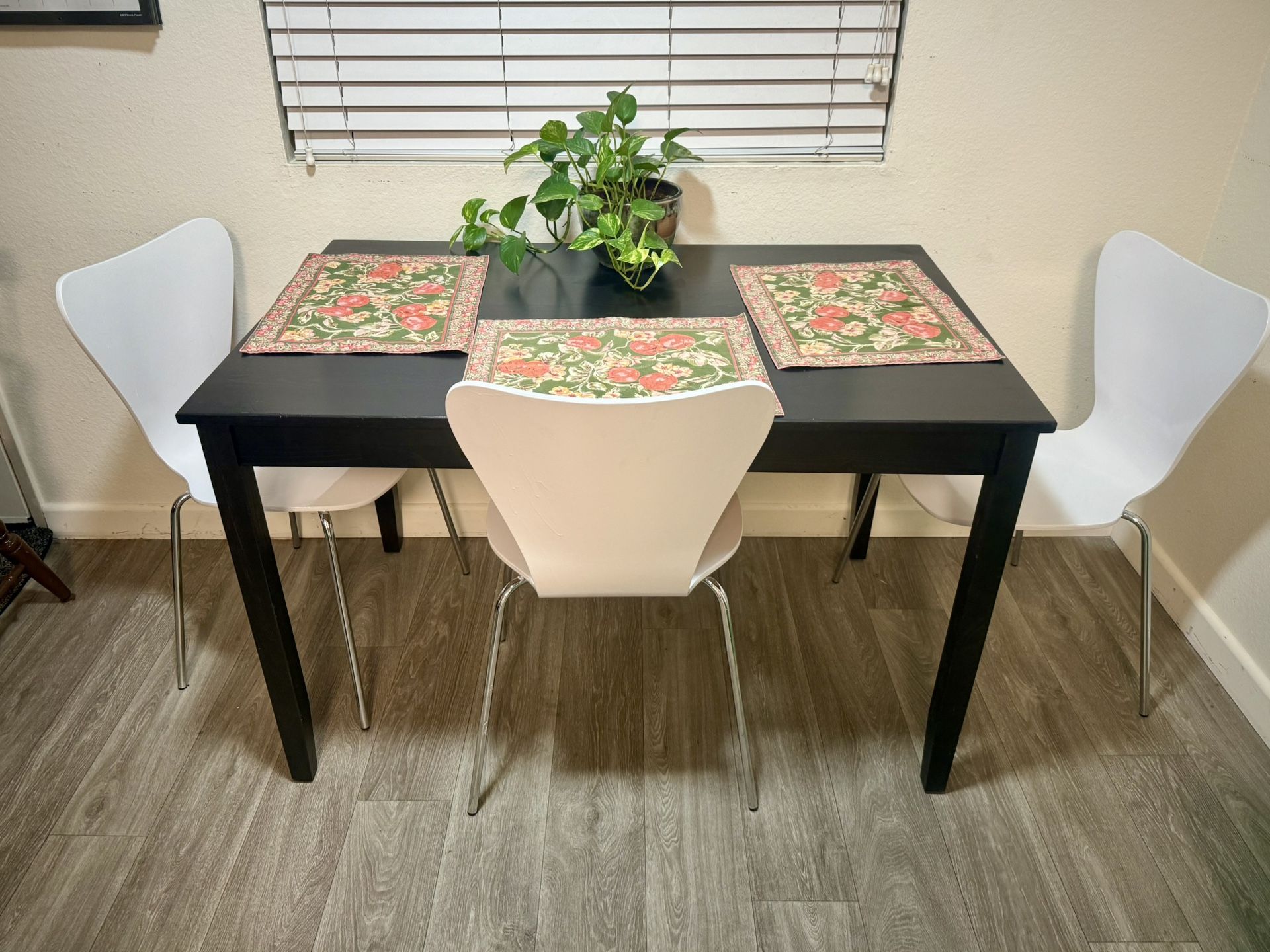 Ikea Dining Table And Three Chairs