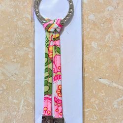 NIP Vera Bradley Limited Hope Toile Key Chain Key Bag Charm