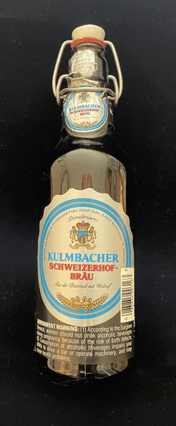 Vintage West Germany Kulmbacher Bottle, Porcelain Swing Top