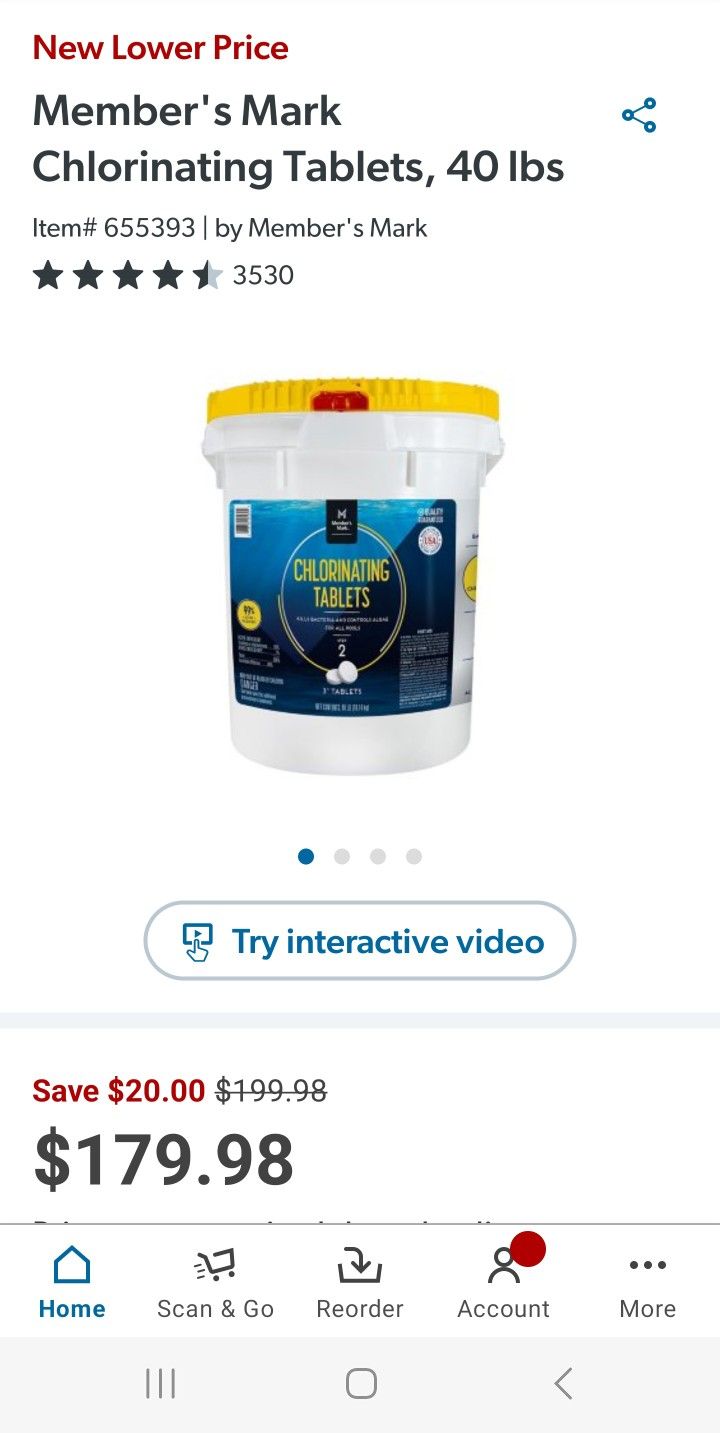 40 Lbs. Bucket 3" Chlorinating Tablets