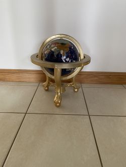 Globe With Semi Precious Stones