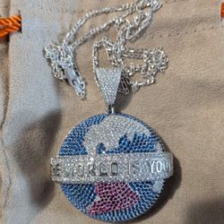 925 Sterling Silver THE WORLD IS YOURS pendant