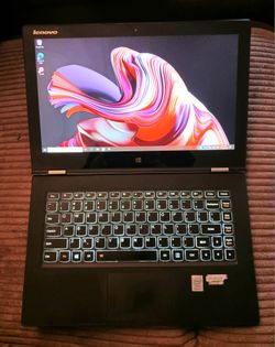 Lenovo Yoga Touchscreen Laptop Intel Core i7 CPU 8GB RAM 256GB SSD 3200x1800 QHD LCD Webcam Wi-Fi & BT Wireless Windows Professional OS 