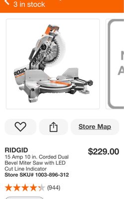 RIDGID 15 Amp 10 in. Dual Bevel Miter Saw