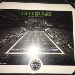 Officially Licensed Seahawks Minted Memories Framed Brand New 