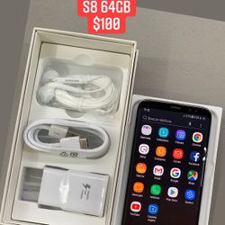 Phone Samsung Galaxy S8 64gb Unlocked For $100 
