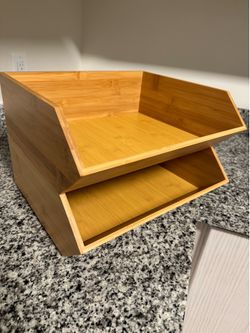 Stackable bamboo bins