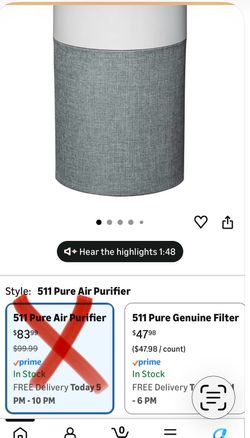 PURE 511 Air Purifier New in Box