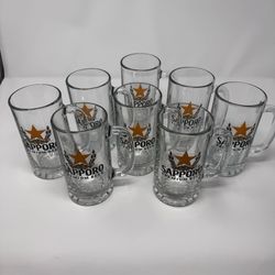 Official Sapporo Premium Beer Glass Mugs Sets